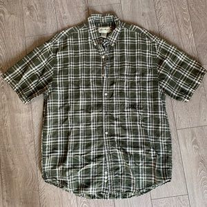 Eddie Bauer Plaid Short Sleeve Button Down
